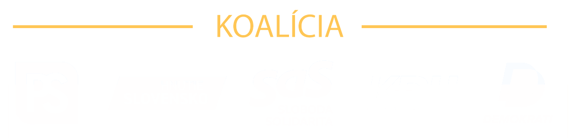 Koalícia: Progresívne Slovensko, Hnutie Slovensko, SaS, KDH, Demokrati